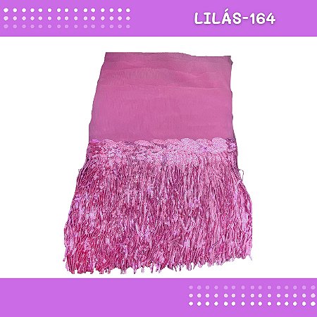 Franja Paetê Lantejoula MOD:02 - 20cm - Rl C/9.14 Metros Cor:LILAS-164