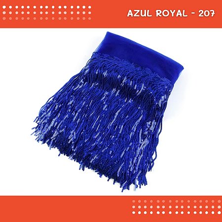 Franja Paetê Lantejoula MOD:02 - 20cm - Rl C/9.14 Metros Cor:AZUL-ROYAL-207