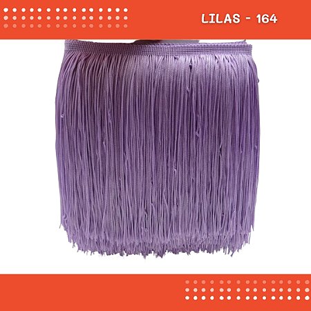 Franja de Tecido Acetinado - 20 cm - Grade de Cores - Rolo C/10 Mts COR:LILAS-164