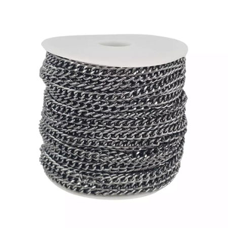 Corrente de Alumínio - Rolo c/40mts Tam: 5x8mm COR:ONIX