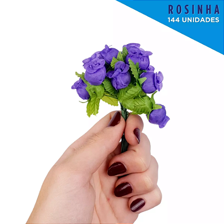 Mini Florzinha De Plastico - Pct C/ 144 Unid. Cor:ROXO-218
