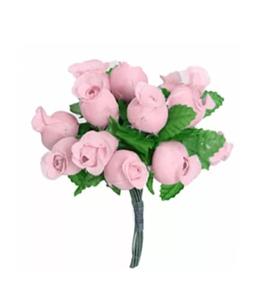 Mini Florzinha De Plastico - Pct C/ 144 Unid. Cor:ROSA-BEBE-132