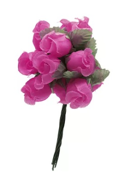 Mini Florzinha De Plastico - Pct C/ 144 Unid. Cor:PINK-312