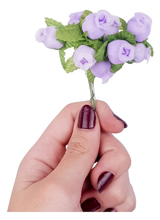 Mini Florzinha De Plastico - Pct C/ 144 Unid. Cor:LILAS-164