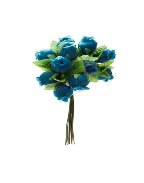 Mini Florzinha De Plastico - Pct C/ 144 Unid. Cor:AZUL-TURQUESA-199