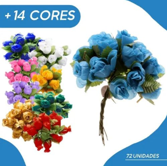Mini Florzinha De Plastico - Pct C/ 144 Unid. Cor:AMARELO-GEMA-107