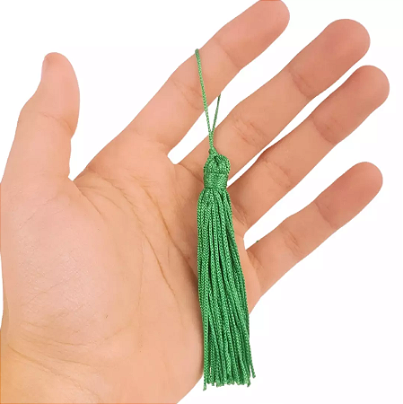 20 Pingentes De Seda Tassel - 7.0 Cm COR:VERDE-BANDEIRA-540