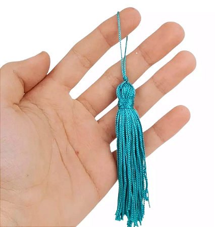 10 Pingentes De Seda Tassel - 7.0 Cm COR:VERDE-JADE-539