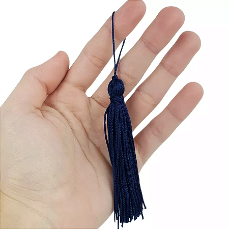 10 Pingentes De Seda Tassel - 7.0 Cm COR:MARINHO-318