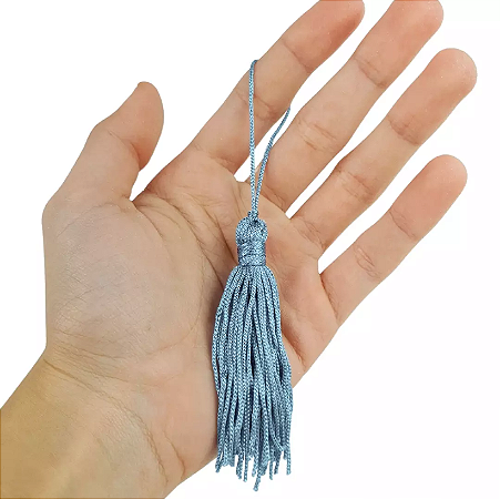 10 Pingentes De Seda Tassel - 7.0 Cm COR:AZUL-HORTENCIA-182