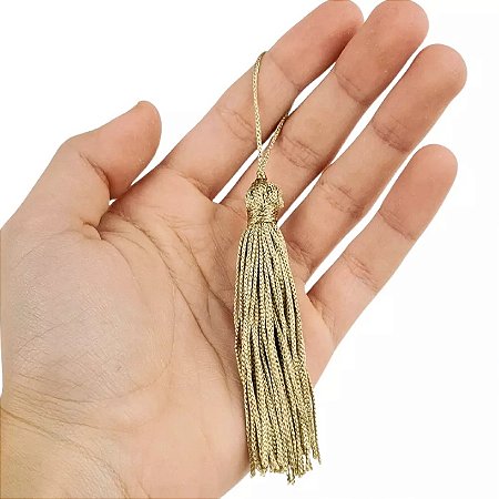 100 Pingentes De Seda Tassel - 7.0 Cm COR:BEGE-ESCURO-298