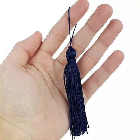 100 Pingentes De Seda Tassel - 7.0 Cm COR: Marinho-318
