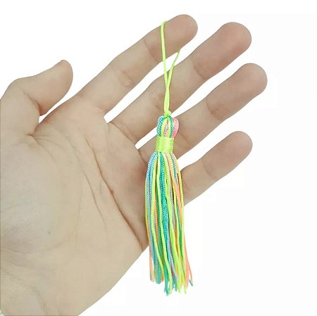100 Pingentes De Seda Tassel - 7.0 Cm COR:MULT-CLARO