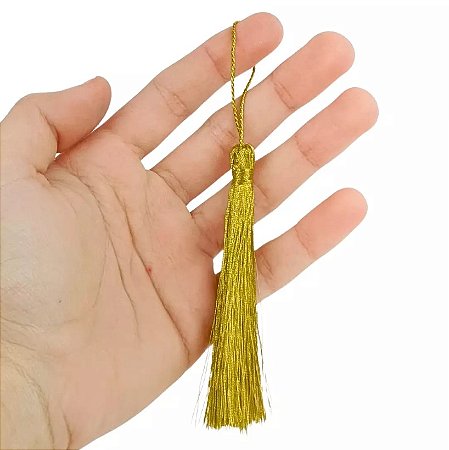 100 Pingentes De Seda Tassel - 7.0 Cm COR:OURO
