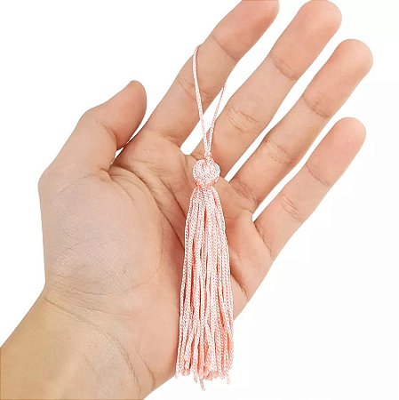 100 Pingentes De Seda Tassel - 7.0 Cm COR:SALMÃO-147