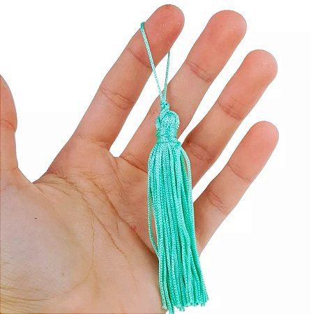 100 Pingentes De Seda Tassel - 7.0 Cm COR:VERDE-BEBE-238