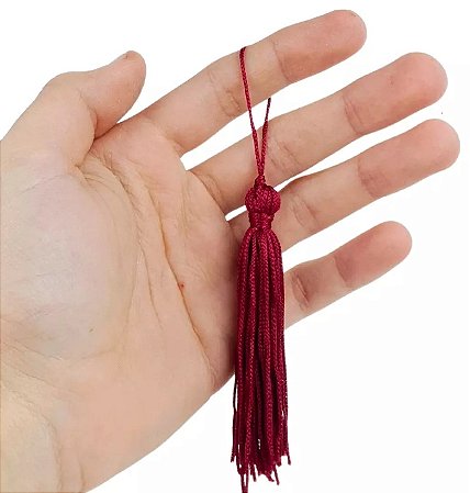 100 Pingentes De Seda Tassel - 7.0 Cm cor: Vinho-Claro-520