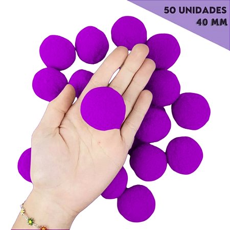 Pom Pom Fofinho Solto - 40mm - Pct C/ 50 Unid. COR: FUCSIA-06