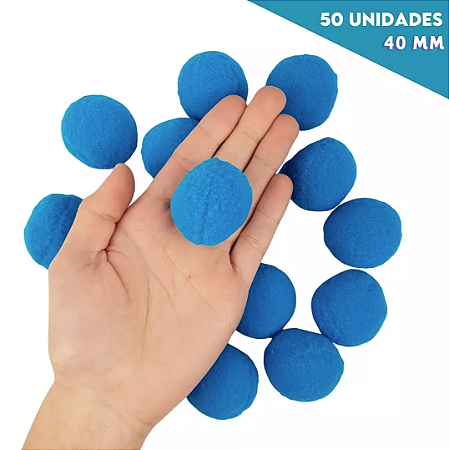 Pom Pom Fofinho Solto - 40mm - Pct C/ 50 Unid. COR: TURQUESA-ESCURO-349