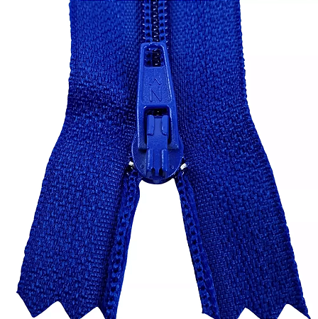 Ziper Comum Nylon Fino - 20cm - Nº3 - Pct C/100 Unidades COR:AZUL-ROYAL-207