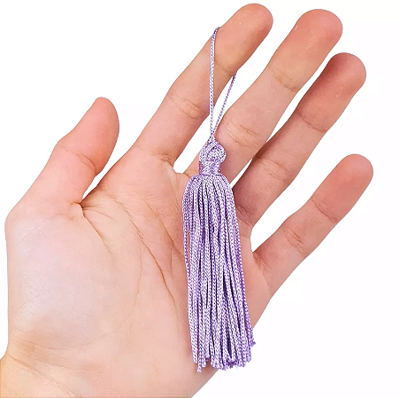 50 Pingentes De Seda Tassel - 7.0 Cm COR:LILAS-164