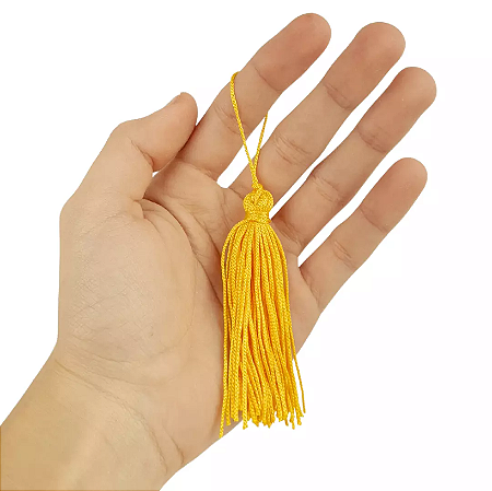 50 Pingentes De Seda Tassel - 7.0 Cm COR:AMARELO-OURO-110
