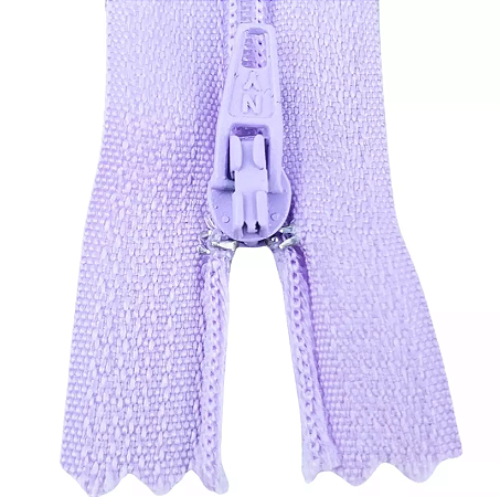 10 Ziper Comum Nylon Fino - 10cm - Nº3 - COR:LILAS-164