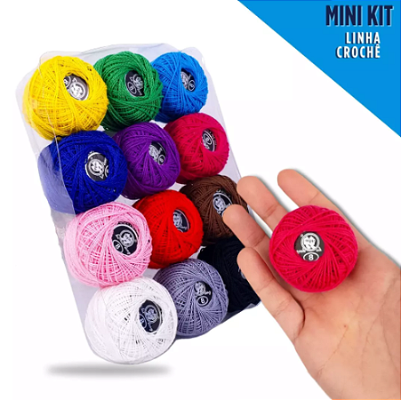 Kit De Linhas De Crochê - Barbante - C/12 Unidades - 100%Algodao
