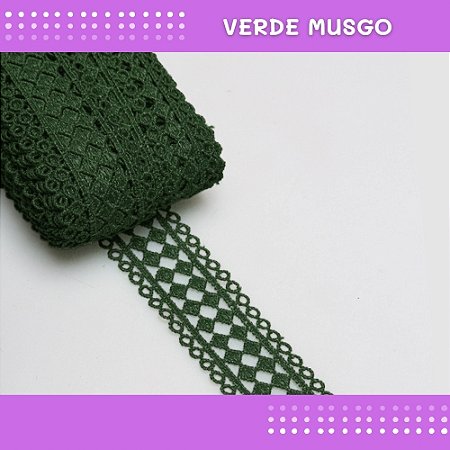 Renda Guipir CHL-469 3.5 Cm -  Rolo C/13.7 Mts COR:VERDE-MUSGO-260