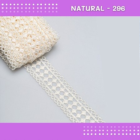 Renda Guipir CHL-469 3.5 Cm -  Rolo C/13.7 Mts COR:NATURAL-296