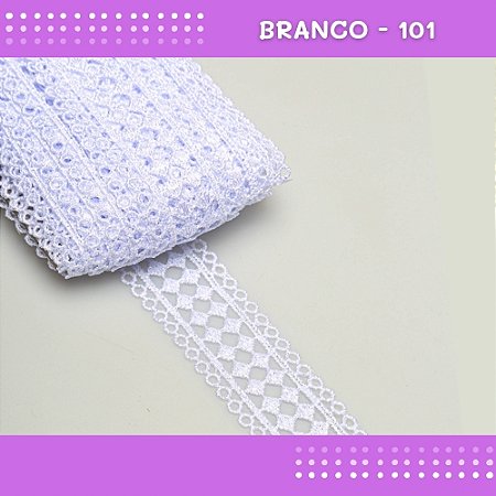 Renda Guipir CHL-469 3.5 Cm -  Rolo C/13.7 Mts COR:BRANCO-101