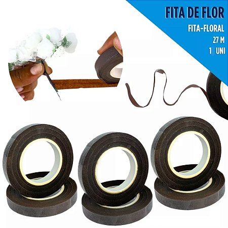 Fita Floral Para Artesanato Cor:Marrom - Unidade