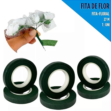 Fita Floral Para Artesanato Cor: Verde - Unidade