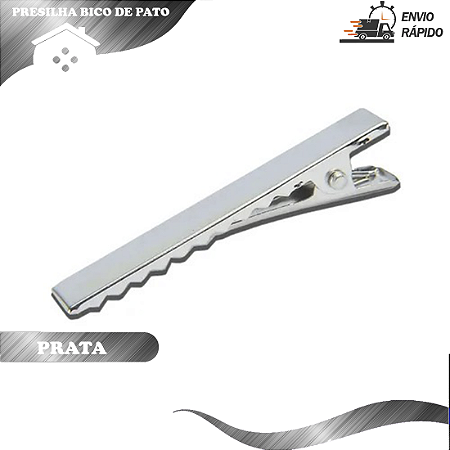500 Presilhas Bico De Pato - 30mm - COR:PRATA