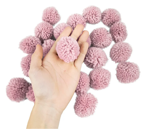 Pom Pom De Lã Fofinho - 50mm - Pct C/50 Unid. COR: ROSE-135
