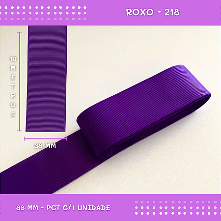 Fita de Gorgurão P/Laços - Nº9 (38mm) - COR:ROXO-218