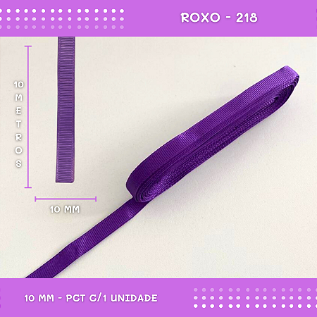 Fita de Gorgurão P/Laços - Nº2 (10mm) - COR:ROXO-218