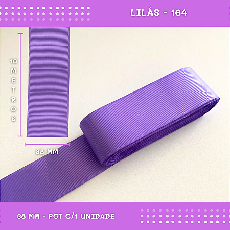 Fita de Gorgurão P/Laços - Nº9 (38mm) - COR:LILAS-164