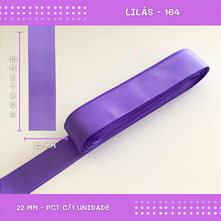 Fita de Gorgurão P/Laços - Nº5 (22mm) - COR:LILAS-164