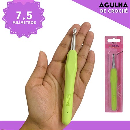 Agulha de Crochê Soft Cabo Emborrachado - Cartela C/1 Unid. Tam:7.5MM
