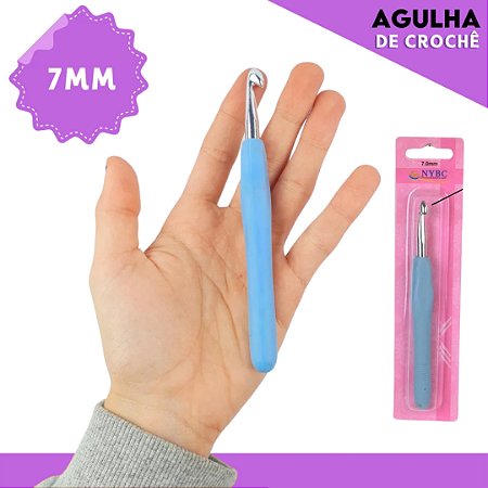 Agulha de Crochê Soft Cabo Emborrachado - Cartela C/1 Unid. Tam:7.0MM