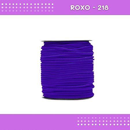 Elástico Roliço P/Costura E Artesanato 2.2mm - Rolo C/50 Mts Cor:Roxo-218