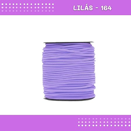 Elástico Roliço P/Costura E Artesanato 2.2mm - Rolo C/50 Mts Cor:Lilas-164