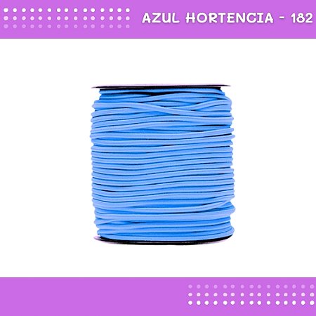 Elástico Roliço P/Costura E Artesanato 2.2mm - Rolo C/50 Mts Cor:Azul-Hortencia-182