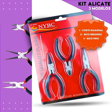 Kit De Alicates Profissional - Para Artesanato e Bijuterias