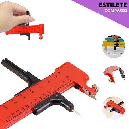 Estilete Compasso Corte Circular Rotativo Profissional Alta Precisão