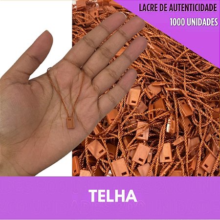1000 Lacre de Autenticidade Inviolável - 18cm - P/Tag Cor:TERRA-807