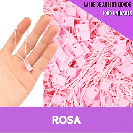 1000 Lacre de Autenticidade Inviolável - 18cm - P/Tag Cor:ROSA-BEBE-132
