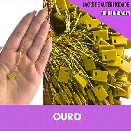 1000 Lacre de Autenticidade Inviolável - 18cm - P/Tag Cor:OURO