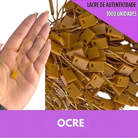 1000 Lacre de Autenticidade Inviolável - 18cm - P/Tag Cor:OCRE